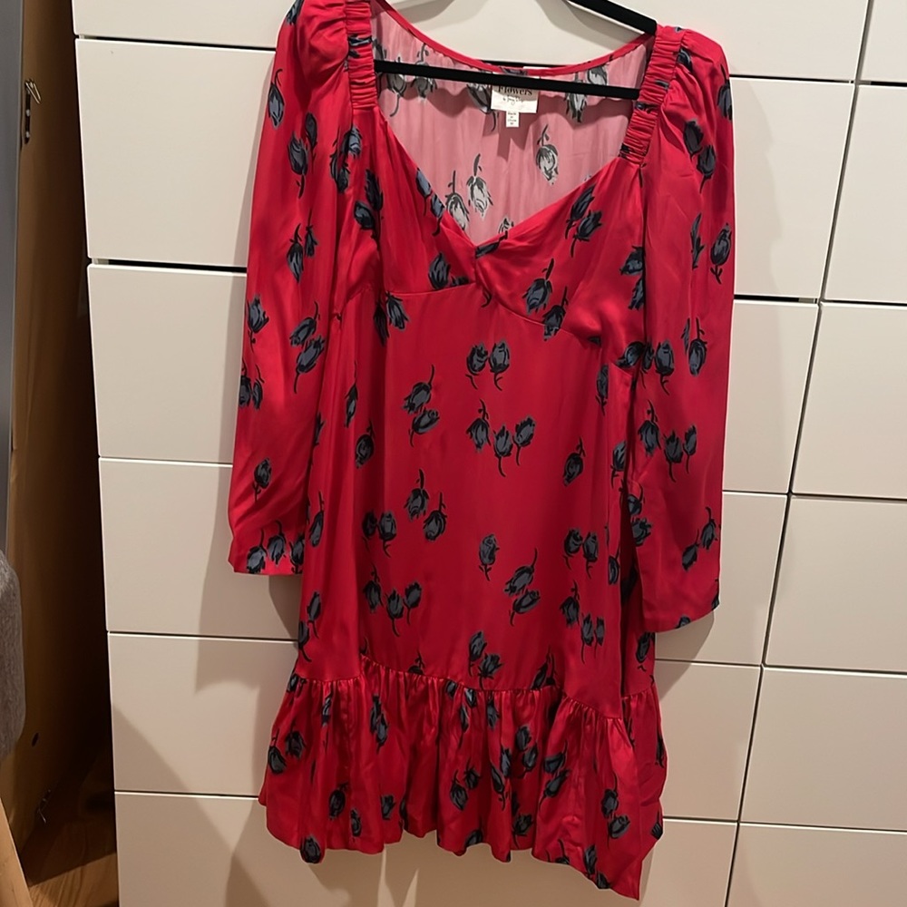 Anthropologie Hope for Flowers by Tracy Reese red rose bud dress